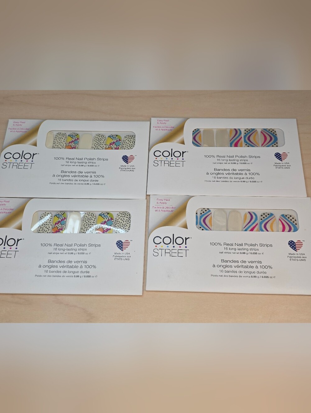 80s/90s Style Color Street Sets 2x "Totally Rad" & 2x "Cool Beans"